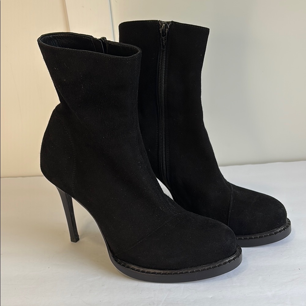 Ann Demeulemeester Black Suede Nanni Stiletto Ankle Boots